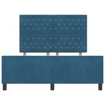 vidaXL Lit à ressorts avec tête de lit Bleu foncé 160 x 200 cm Velours
