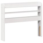 vidaXL Cadre de lit avec tête de lit sans matelas blanc 75x190 cm