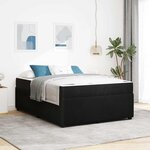 vidaXL Cadre de lit avec matelas Noir 160 x 200 cm Velours