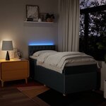 vidaXL Sommier à lattes de lit avec matelas Bleu 100x200 cm Tissu