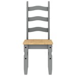 vidaXL Ensemble à manger Panama 3 Pièces gris bois de pin massif