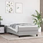 vidaXL Cadre de lit sans matelas gris clair 90x190 cm tissu
