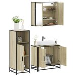 vidaXL Ensemble de meubles de salle de bain 3 Pièces chêne sonoma