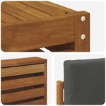 vidaXL Ensemble de canapés d'extérieur 6 Pièces Naturel et Anthracite