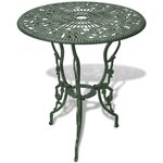 vidaXL Ensemble de bistro 3 Pièces Aluminium coulé Vert