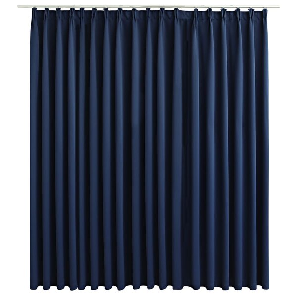 vidaXL Rideau occultant avec crochets Bleu 290x245 cm