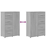 vidaXL Buffet sonoma gris 60x31x84 cm bois d'ingénierie
