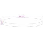 vidaXL Dessus de table Ø 40x3 8 cm rond bois massif de récupération
