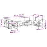 vidaXL Ensemble de canapés d'extérieur 10 pc Blanc et anthracite