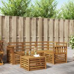 vidaXL Ensemble de canapés d'extérieur 5 pc Naturel Polyester