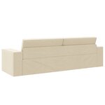 vidaXL Canapé Lit 2-en-1 Crème 245x150x60.5 cm Tissu