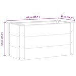 vidaXL Lit surélevé de jardin WPC 100 x 50 x 54 cm Gris