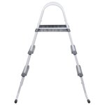 vidaXL Échelle de piscine Gris 84 cm Acier