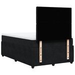 vidaXL Sommier à lattes de lit avec matelas Noir 120x200 cm Velours