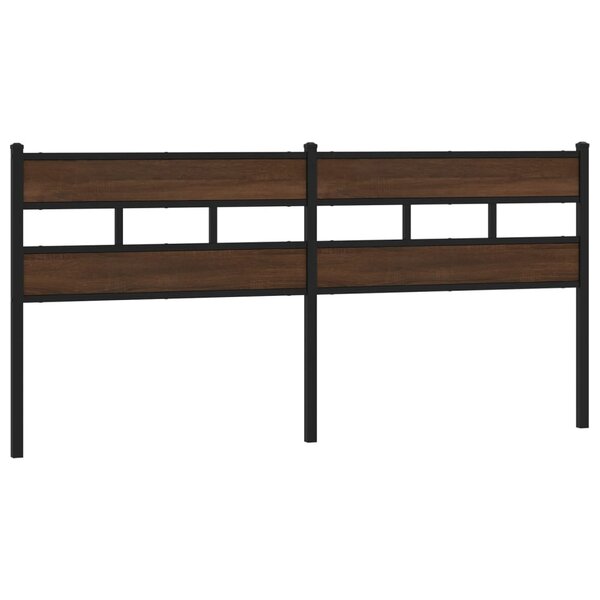 vidaXL Tête de lit chêne marron 190 cm acier et bois d'ingénierie