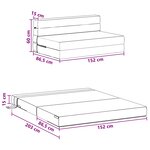 vidaXL Canapé-lit pliable Crème 152 x 86 5 x 60 cm Tissu