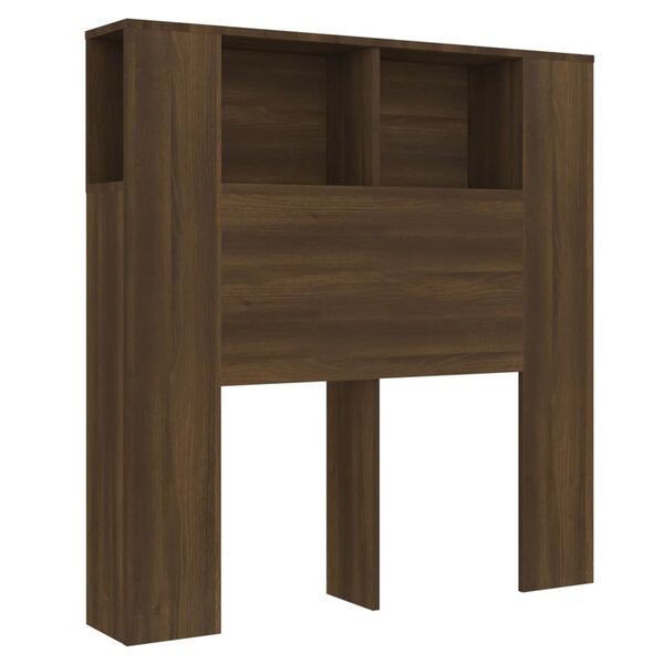 vidaXL Armoire de tête de lit Chêne marron 100x18 5x104 5 cm