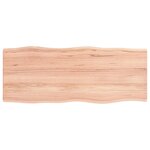 vidaXL Dessus de table bois chêne massif traité bordure assortie