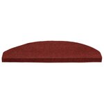 vidaXL Tapis d'escalier autocollants 15 Pièces 65x22 5x3 5 cm Rouge