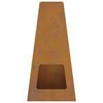 brasero vidaXL 50x35x100 cm en acier weathering