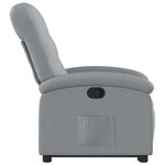 vidaXL Fauteuil inclinable Gris clair Tissu