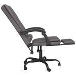 vidaXL Fauteuil de massage inclinable de bureau Gris Similicuir