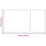 vidaXL Écran de balcon 110 x 700 cm Tissu Oxford Rectangulaire