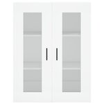 vidaXL Buffet haut Blanc 69 5x34x180 cm Bois d'ingénierie