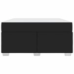 vidaXL Cadre de lit avec matelas Noir 160 x 200 cm tissu