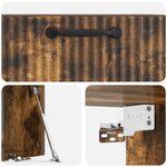 vidaXL Meuble TV mural Chêne fumé 59 5 x 31 x 30 cm Bois d'ingénierie