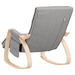 vidaXL Chaise à bascule Gris clair Tissu