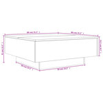 vidaXL Table basse noir 80x80x31 cm bois d'ingénierie