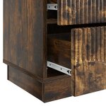 vidaXL Cabinet de chevet avec tiroir Chêne fumé 43 x 34 5 x 44 5 cm