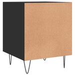 vidaXL Tables de chevet 2 Pièces noir 40x40x50 cm bois d’ingénierie