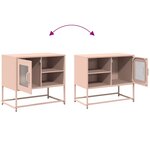 vidaXL Meuble TV rose 68x39x60 5 cm acier