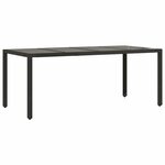 vidaXL Ensemble de salle à manger pour jardin 9 Pièces Noir