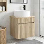 vidaXL Meuble de lavabo mural Chêne Sonoma 49 x 44 5 x 65 5 cm