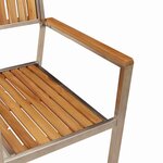 vidaXL Chaise de jardin 8 Pièces Marron 56 x 54.5 x 87 cm Teck massif