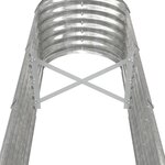 vidaXL Lit surélevé de jardin Acier galvanisé Argenté