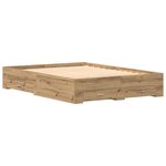 vidaXL Cadre de lit Chêne artisanal 140 x 200 cm Bois d'ingénierie