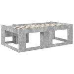 vidaXL Cadre de lit pour enfants avec rangement Gris béton 90 x 200 cm