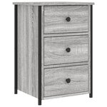 vidaXL Table de chevet sonoma gris 40x36x60 cm bois d'ingénierie