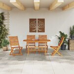 vidaXL Ensemble de salle à manger pour jardin 5 Pièces Marron