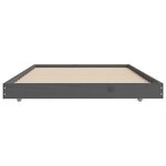 vidaXL Cadre de lit Gris 75x190 cm Bois de pin massif