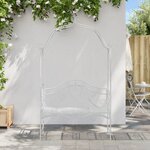 vidaXL Banc Blanc Métal 121 x 48 x 200 cm Incrustations décoratives
