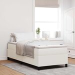 vidaXL Cadre de lit plateforme Crème 100 x 200 cm