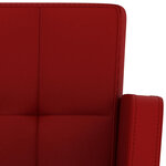vidaXL Tabourets de bar lot de 2 rouge bordeaux similicuir