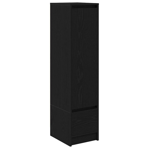 vidaXL Buffet haut chêne noir 29 5x34x119 5 cm bois d'ingénierie