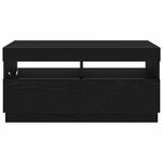 vidaXL Meuble TV Noir 80 x 35 x 40 cm Bois d'ingénierie