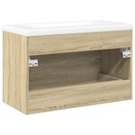 vidaXL Ensemble de meubles de salle de bain 2 Pièces chêne sonoma